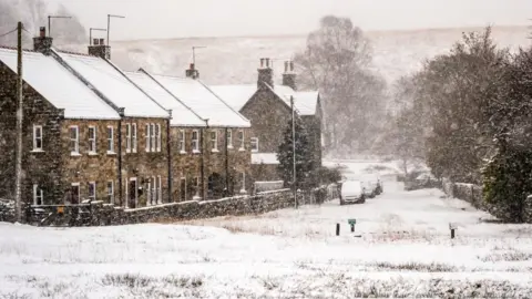 PA Media Goathland pictured in the snow.