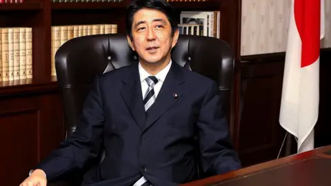 Getty Images Newly elected Japanese ruling Liberal Democratic Party (LDP) President Shinzo Abe In Tokyo, Japan On September 20, 2006