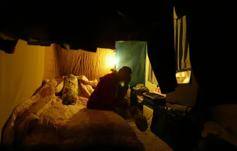 Getty Images Ted bedding down on a covered porch