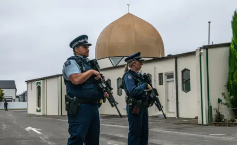 Getty Images Al-Noor mosque in Christchurch, 23 Mar 19
