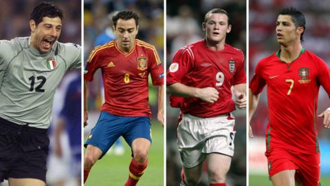 Toldo, Xavi, Rooney, Ronaldo