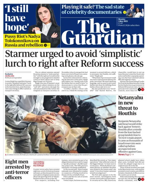  Starmer urged to avoid 'simplistic lurch to right after Reform success