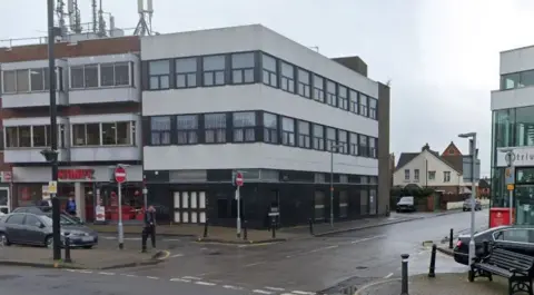 Google A Google maps image of an empty commercial premises on a street corner