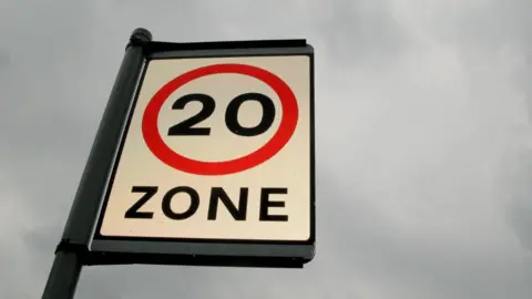 PA A 20mph zone sign 