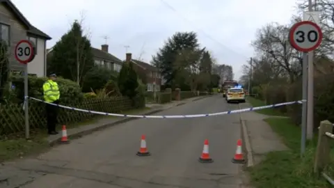 Cordon in Woodhill Road, Collingham
