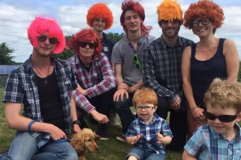 Otley College Students, staff and children dressed up as Ed Sheeran