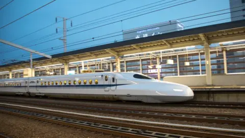 Getty Images A Japanese bullet train, known as shinkansen