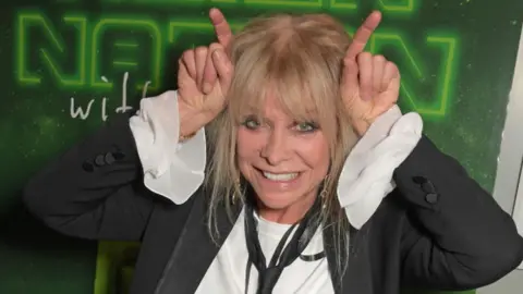 Getty Images Jo Wood at the launch of Alien Nation