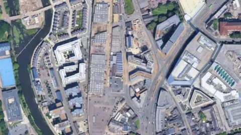 Google Aerial view of Great Central Street in Leicester