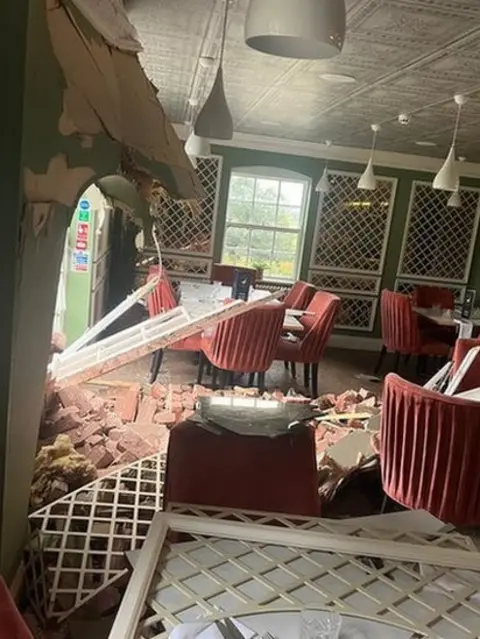 Harriot Bolland The damage from the inside of the building