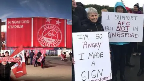 BBC Stadium and protest