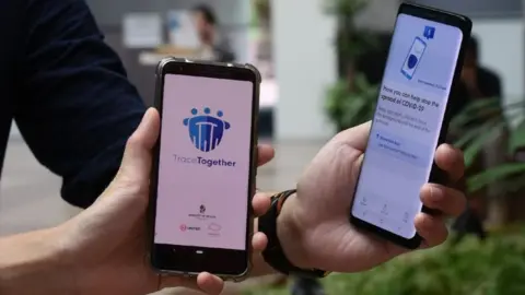 Getty Images Singapore's contact tracing app