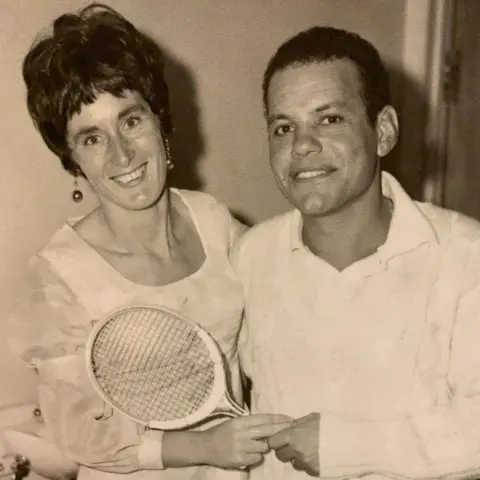 Margaret Armstrong Margaret Armstrong with Abou Taleb, who was a world champion player