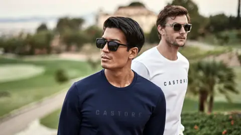 Ross Woodhall Models wearing Castore clothing
