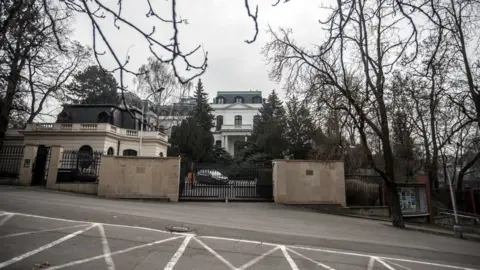 EPA General exterior view of the Russian Embassy in Prague, Czech Republic, on March 26th 2018