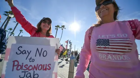 Getty Images Vaccine protests