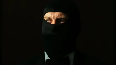 Getty Images Scott Marsh in a balaclava