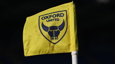 Oxford United corner flag at their Kassam Stadium