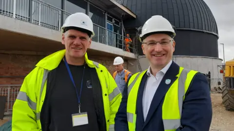 GF Tomlinson Dr Steve Wallace and Cllr Matt Relf