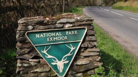A photo of the Exmoor sign