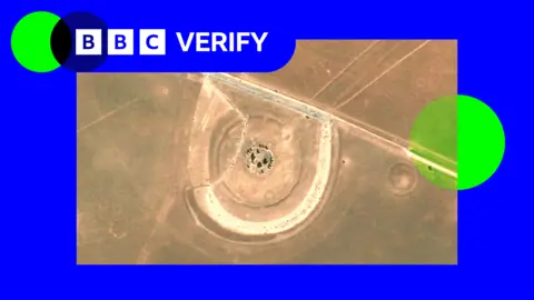 A satellite view of Stonehenge