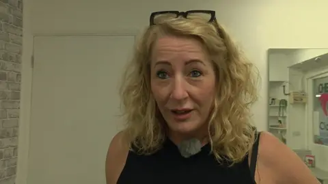 Claire Lee in hair salon