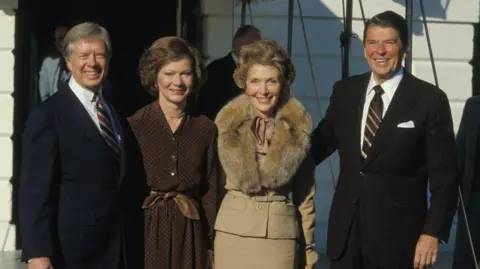 Getty Images Jimmy dan Rosalynn Carter, Nancy dan Ronald Reagan