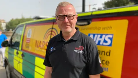 Andy Trigg/BBC Carl Smith from Norfolk Accident Rescue Service (NARS)