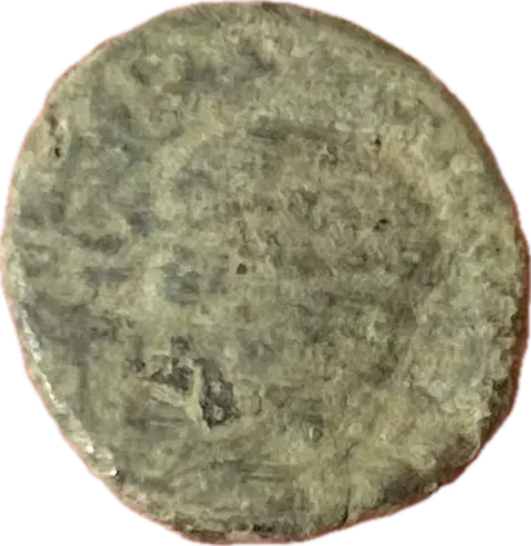 A coin found during the dig in the school playing field 