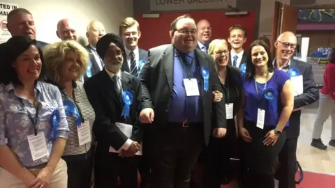 BBC Conservatives celebrating gains