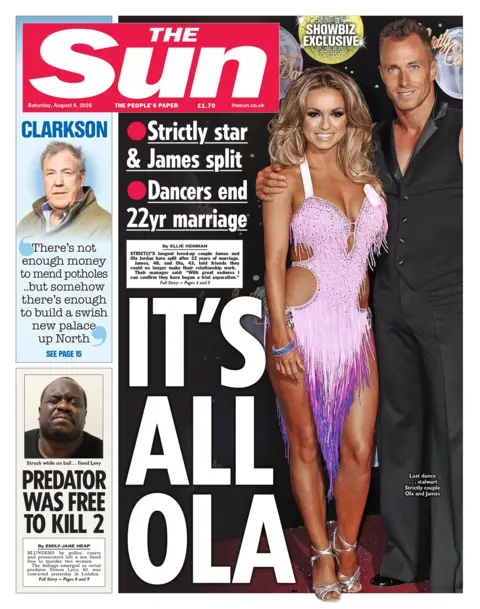 The headline on the front page of the Sun reads: “It's all Ola”.