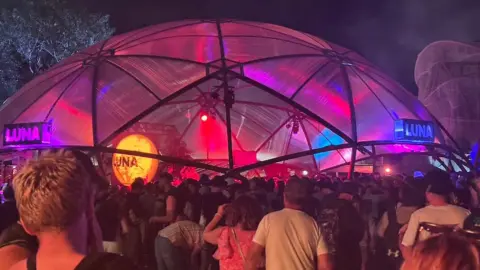 Dance tent in Shangri-La