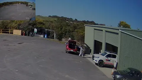 Supreme Court of Victoria CCTV shows Patterson holding the dehydrator as she walks to a local dump