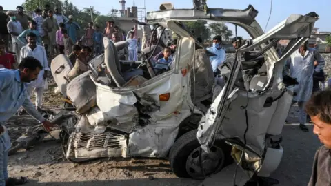 AFP Remains of van carrying Sikh pilgrims