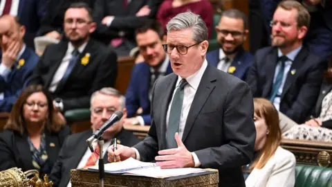 Sir Keir Starmer speaking from the dispatch box in the House of Commons