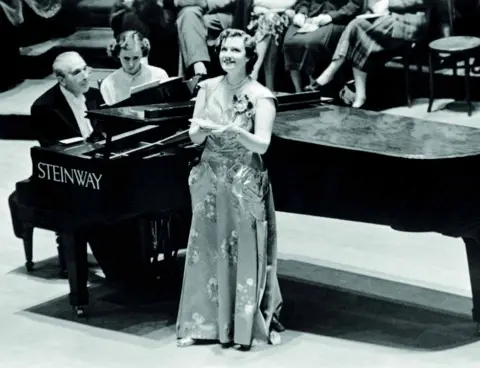 Norward Inglis Bruno Walter and Kathleen Ferrier entrance at