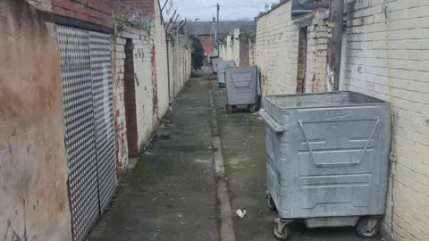 Middlesbrough Council A cleared back alley in Middlesbrough