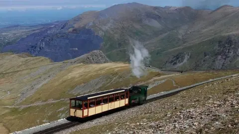 Snowdon Mountain Railway The Snowdon Lily climbing its way to the summit