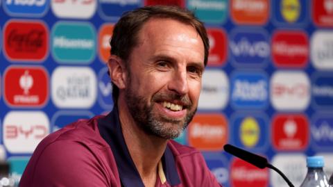 Gareth Southgate speaks at a news conference