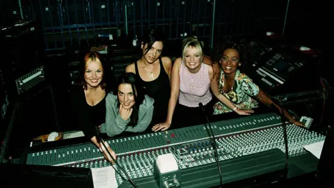 Getty Images The Spice Girls in the studio