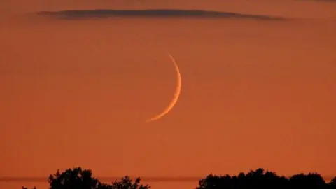 Navigatio/BBC A waxing crescent moon 