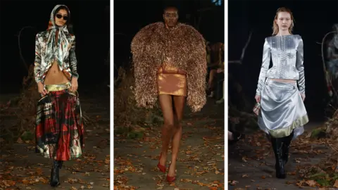 Getty Images Models walk the runway at the Agro Studio show during London Fashion Week February 2026 at Village Underground on February 19, 2026 in London, England. 