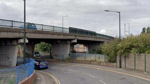 A view of the A180 Cleethorpe Road flyover in Grimsby