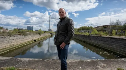 BBC Martin Geissler at Govan docks