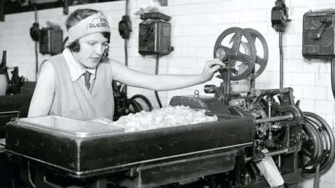 Getty Images Worker wrapping Fox's Glacier mints