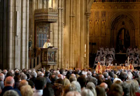 PA Media Archbishop of Canterbury Justin Welby giving his Easter sermon in 2019