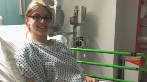 Lucy Pearson at her last admission to Great Ormond Street Hospital