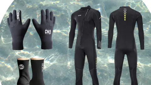 Locate International The wetsuit Salcombe Man was wearing