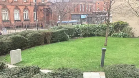 Sunderland Council A patch of grassed land that will be transformed into a community a garden