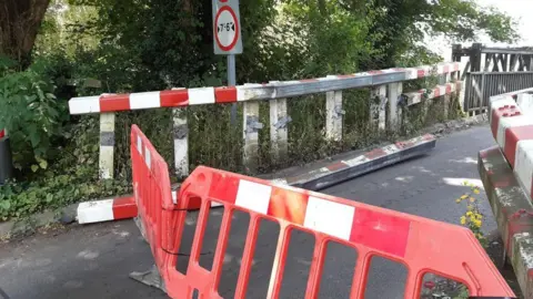 Derbyshire County Council A damaged bridge